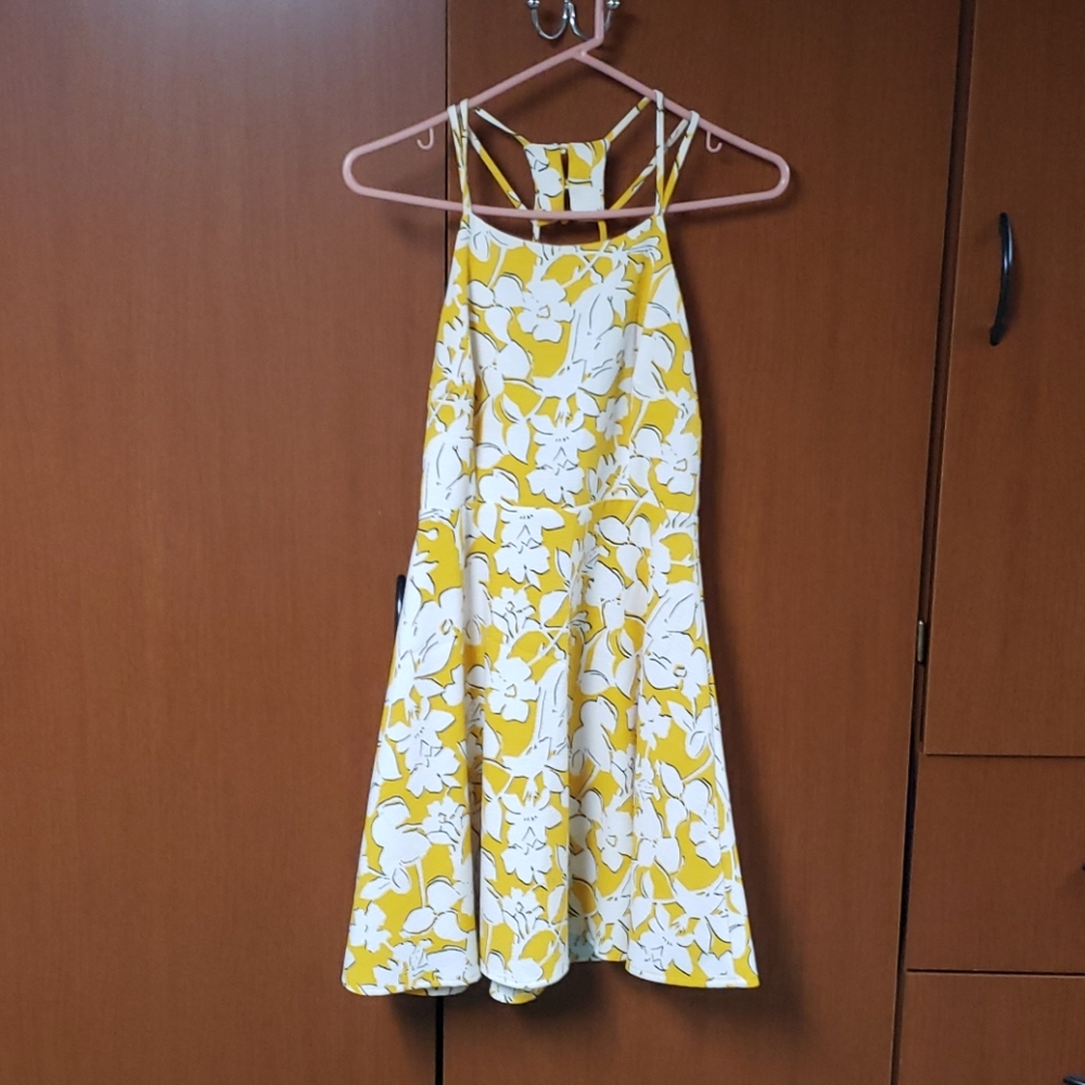 Yellow cocktail dress